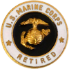 USMC Retired Pin (20 Years)