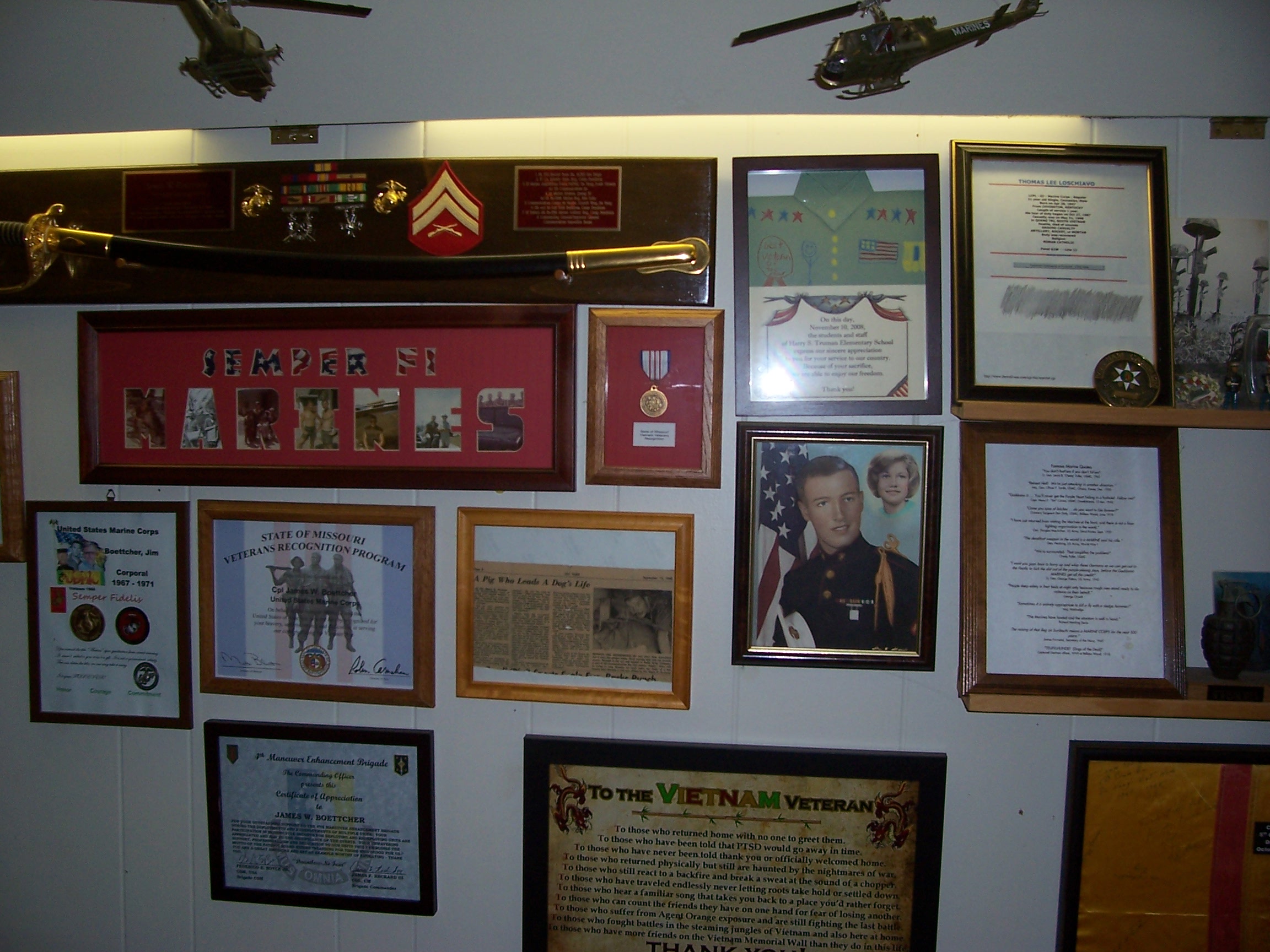 Cpl Jim Boettcher (BS) - What achievement(s) are you most proud of from your military career? If you received any medals, awards, formal presentations or qualification badges for significant achievement or valor, please describe how these were earned.